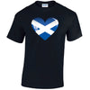 Scotland Heart Mens Cotton T-Shirt 5 sizes 3 Colours Available Printed MT13