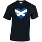 Scotland Heart Mens Cotton T-Shirt 5 sizes 3 Colours Available Printed MT13