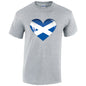 Scotland Heart Mens Cotton T-Shirt 5 sizes 3 Colours Available Printed MT13