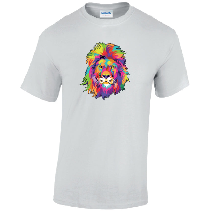 Lion Animal Mens Cotton T-Shirt 5 sizes 3 Colours Available Printed MT18