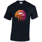 Orange and Pink Lips Mens Cotton T-Shirt 5 sizes 3 Colours Available Printed MT20