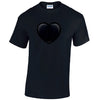 Black Heart Mens Cotton T-Shirt 5 sizes 3 Colours Available Printed MT22