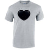 Black Heart Mens Cotton T-Shirt 5 sizes 3 Colours Available Printed MT22