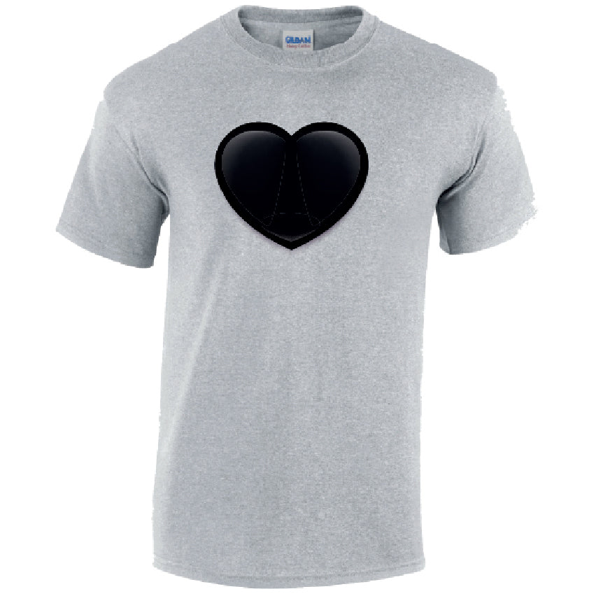 Black Heart Mens Cotton T-Shirt 5 sizes 3 Colours Available Printed MT22