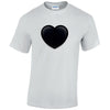 Black Heart Mens Cotton T-Shirt 5 sizes 3 Colours Available Printed MT22