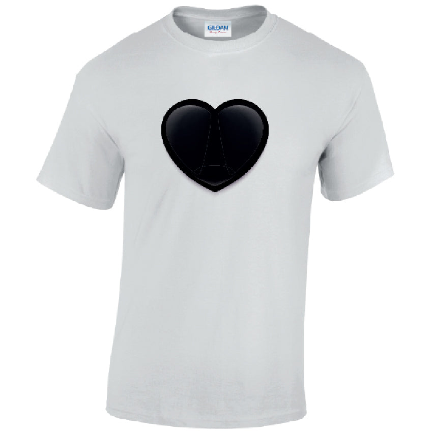 Black Heart Mens Cotton T-Shirt 5 sizes 3 Colours Available Printed MT22