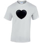Black Heart Mens Cotton T-Shirt 5 sizes 3 Colours Available Printed MT22