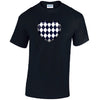 Black Harley Quinn Heart Mens Cotton T-Shirt 5 sizes 3 Colours Available Printed MT24