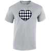 Black Harley Quinn Heart Mens Cotton T-Shirt 5 sizes 3 Colours Available Printed MT24
