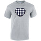 Black Harley Quinn Heart Mens Cotton T-Shirt 5 sizes 3 Colours Available Printed MT24
