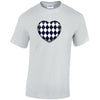 Black Harley Quinn Heart Mens Cotton T-Shirt 5 sizes 3 Colours Available Printed MT24