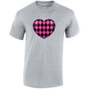 Pink Harley Quinn Heart Mens Cotton T-Shirt 5 sizes 3 Colours Available Printed MT26