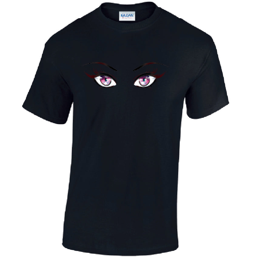 T27 Pink Eyes Unisex Cotton T-Shirts Various Sizes & Colours Available