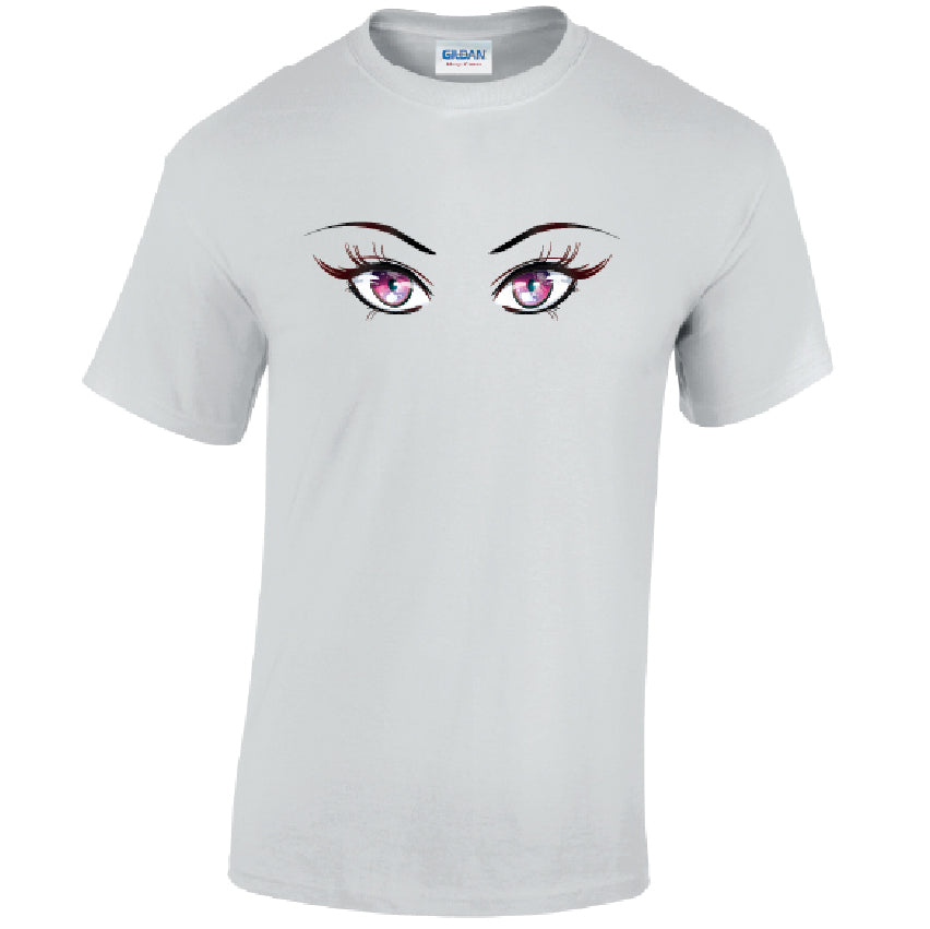 T27 Pink Eyes Unisex Cotton T-Shirts Various Sizes & Colours Available