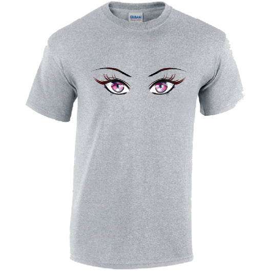 Pink Eyes Mens Cotton T-Shirt 5 sizes 3 Colours Available Printed MT27