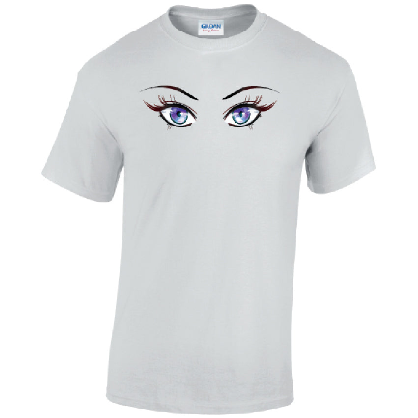Purple Eyes Mens Cotton T-Shirt 5 sizes 3 Colours Available Printed MT28