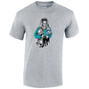 Blue Skater Girl Mens Cotton T-Shirt 5 sizes 3 Colours Available Printed MT31