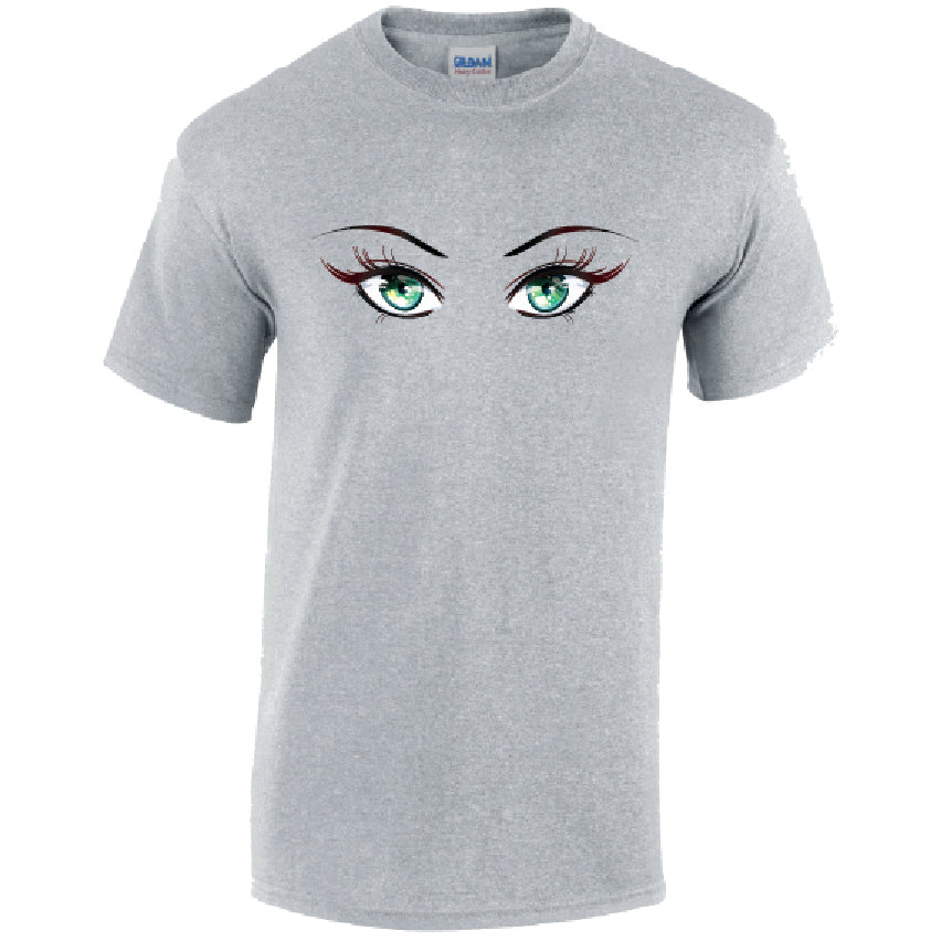 Green Eyes Mens Cotton T-Shirt 5 sizes 3 Colours Available Printed MT32
