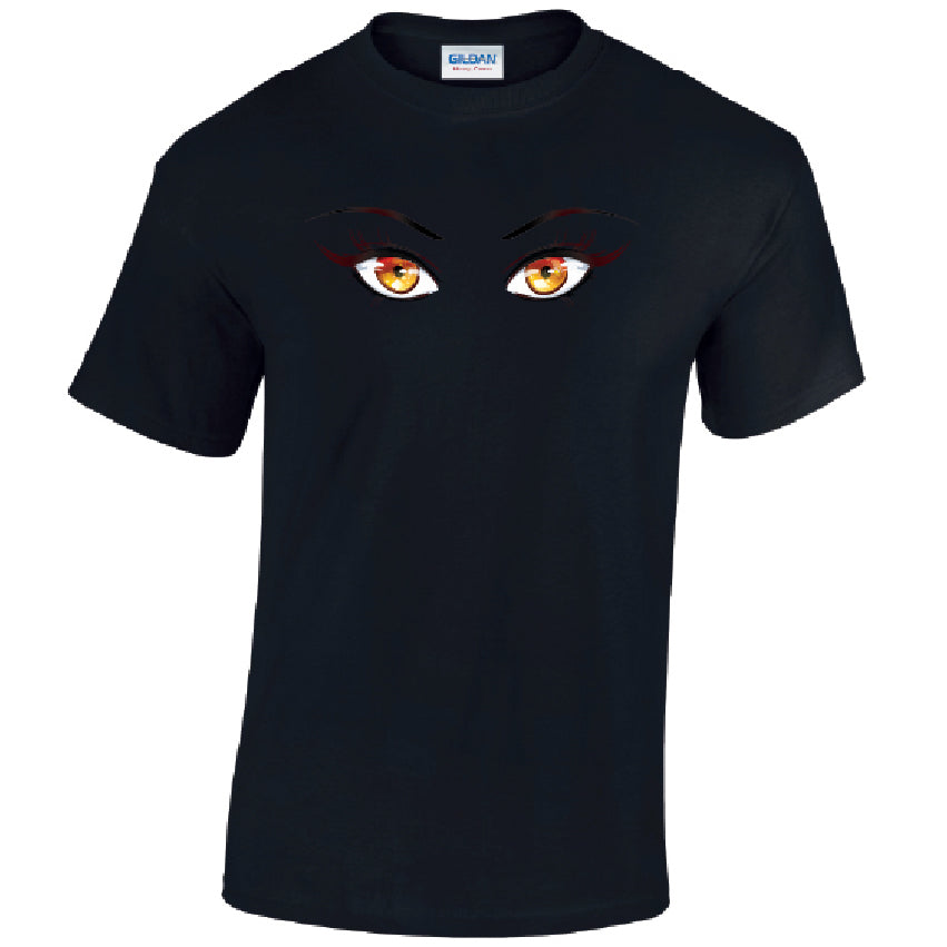 T35 Orange Eyes Cotton T-Shirts Various Sizes & Colours Available