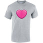 Pink Heart Mens Cotton T-Shirt 5 sizes 3 Colours Available Printed MT36