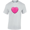Pink Heart Mens Cotton T-Shirt 5 sizes 3 Colours Available Printed MT36