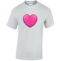 Pink Heart Mens Cotton T-Shirt 5 sizes 3 Colours Available Printed MT36