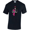 Pink Skater Girl Mens Cotton T-Shirt Available in Black Grey and White MT37