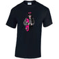 Pink Skater Girl Mens Cotton T-Shirt Available in Black Grey and White MT37