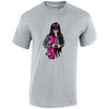 Pink Skater Girl Mens Cotton T-Shirt Available in Black Grey and White MT37