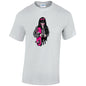 Pink Skater Girl Mens Cotton T-Shirt Available in Black Grey and White MT37
