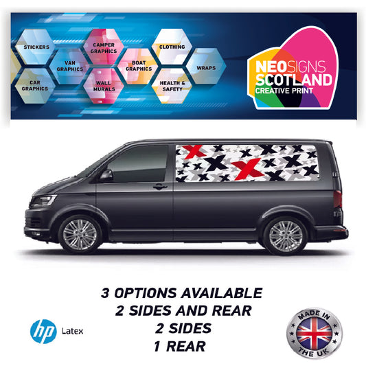 MWBFC07 Red and Black Xs Mwb Van Panel Wrap Kit