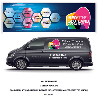 VAN08 Mwb Van Graphics Kit Sign Writing Vehicle lettering Livery signs Logo and Text