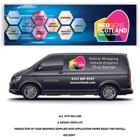 VAN08 Mwb Van Graphics Kit Sign Writing Vehicle lettering Livery signs Logo and Text