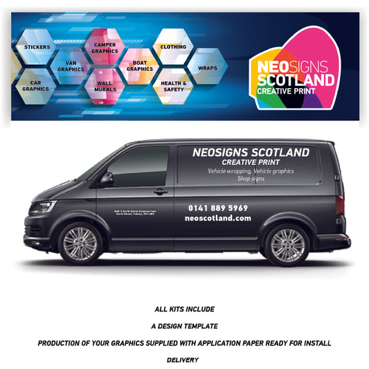 VAN03 Mwb Van Graphics Kit Sign Writing Vehicle lettering Livery signs Text only