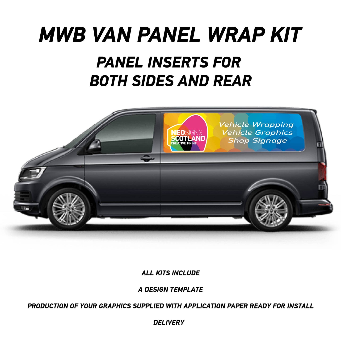 VAN13 Mwb Van Panel Wrap Kit Sign Writing Vehicle lettering Livery signs
