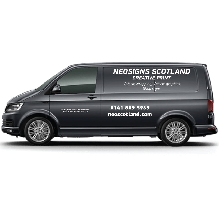 VAN03 Mwb Van Graphics Kit Sign Writing Vehicle lettering Livery signs Text only