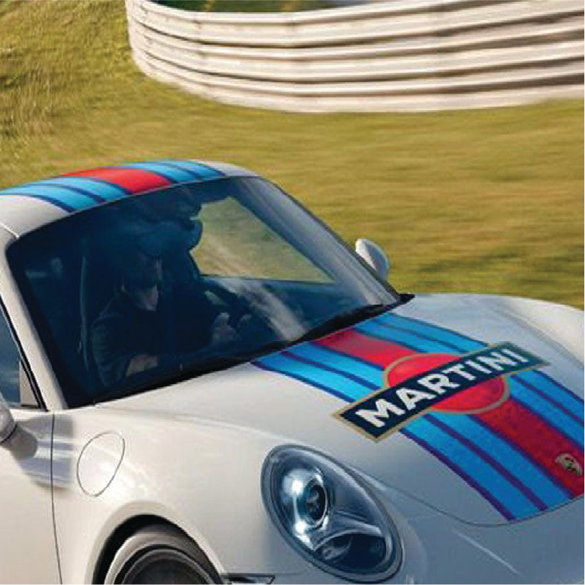 Martini Racing Style Bonnet Stripe For Porsche 5 Sizes 3 Colours