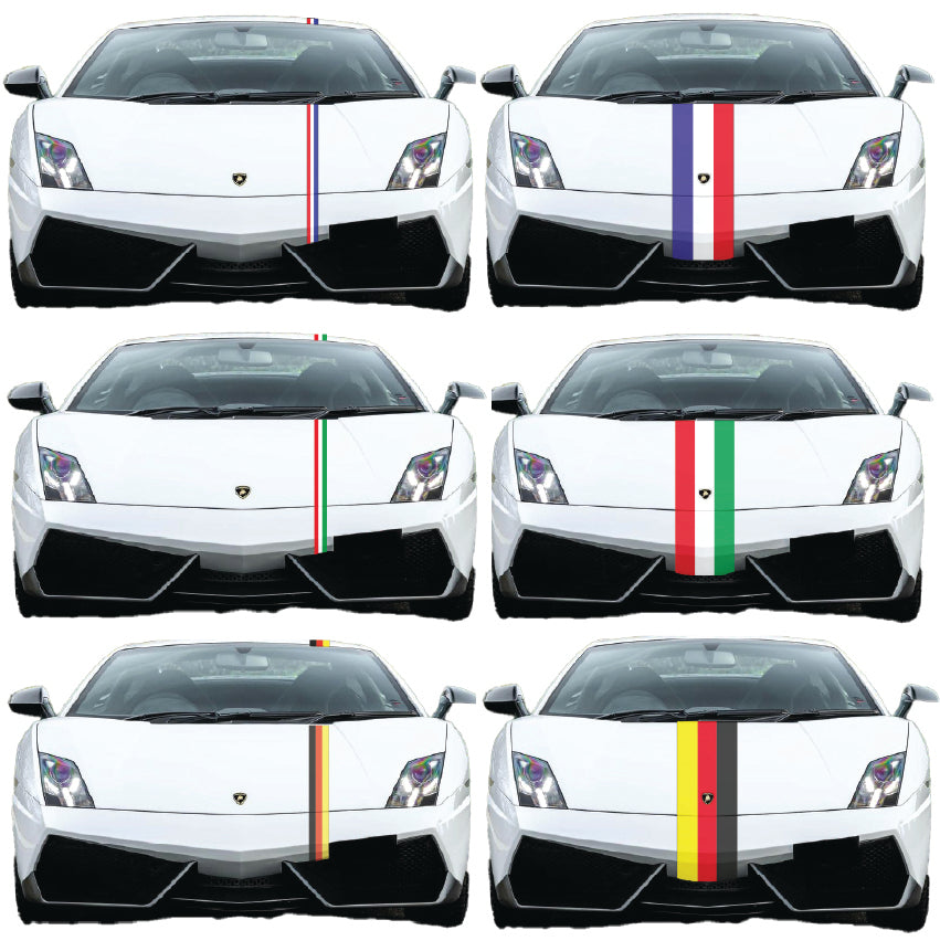 German, French, Italian Racing Pin Stripes and Bonnet Stripes