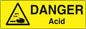 Danger Warning Stickers (100mm x 50mm) Health And Safety Warning Sticker Latex Printed MARK001B -015B