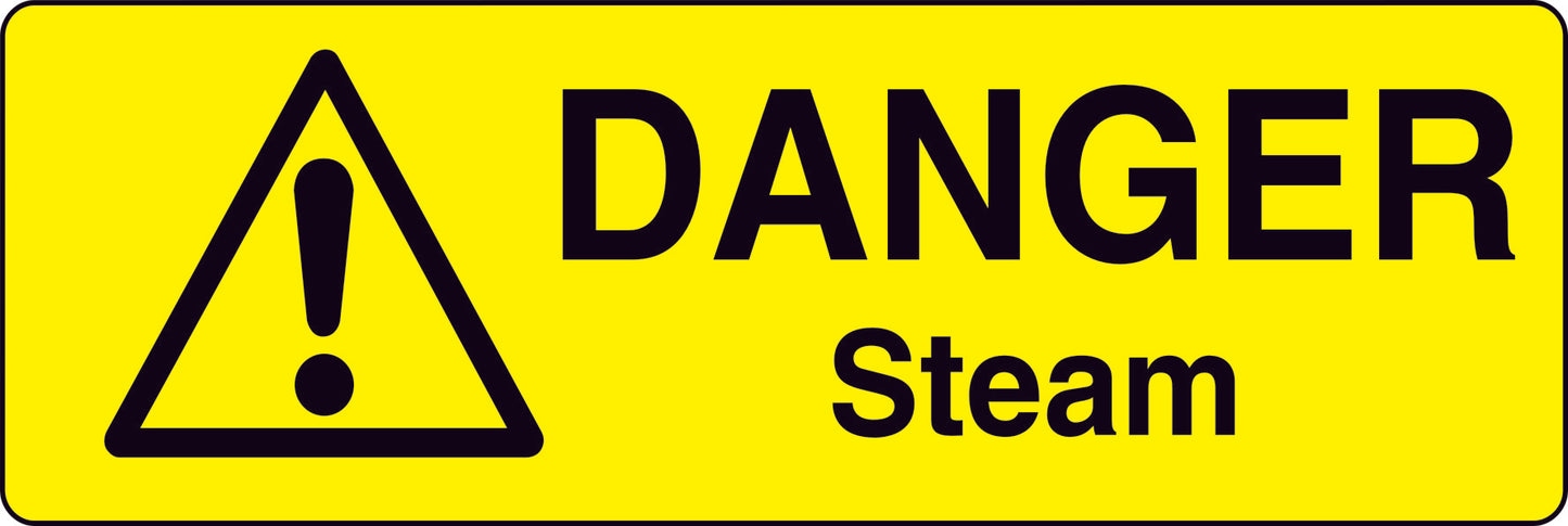Danger Warning Stickers (100mm x 50mm) Health And Safety Warning Sticker Latex Printed MARK001B -015B