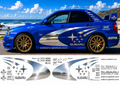 Subaru WRC Rally Kit With Sponsors for Subaru Impreza wrx sti Mirrored Vinyl Only