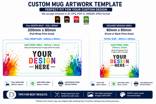 CPM01 Custom Printed Mugs – Personalized Ceramic Mug
