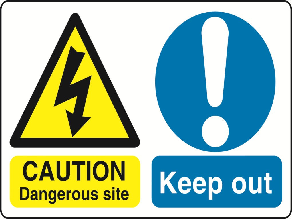 MULTI001-40 Dual Warning Labels Various Designs and Sizes Available