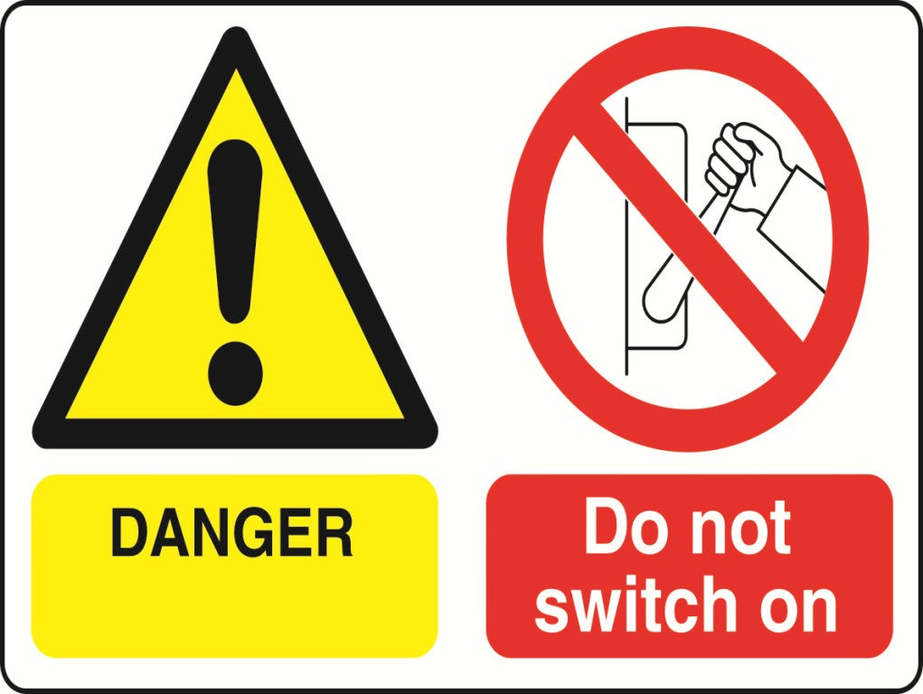 MULTI001-40 Dual Warning Labels Various Designs and Sizes Available
