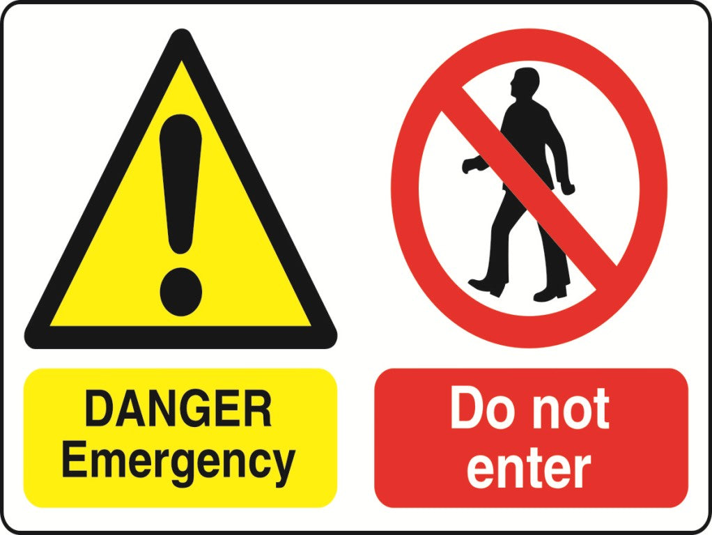 MULTI001-40 Dual Warning Labels Various Designs and Sizes Available