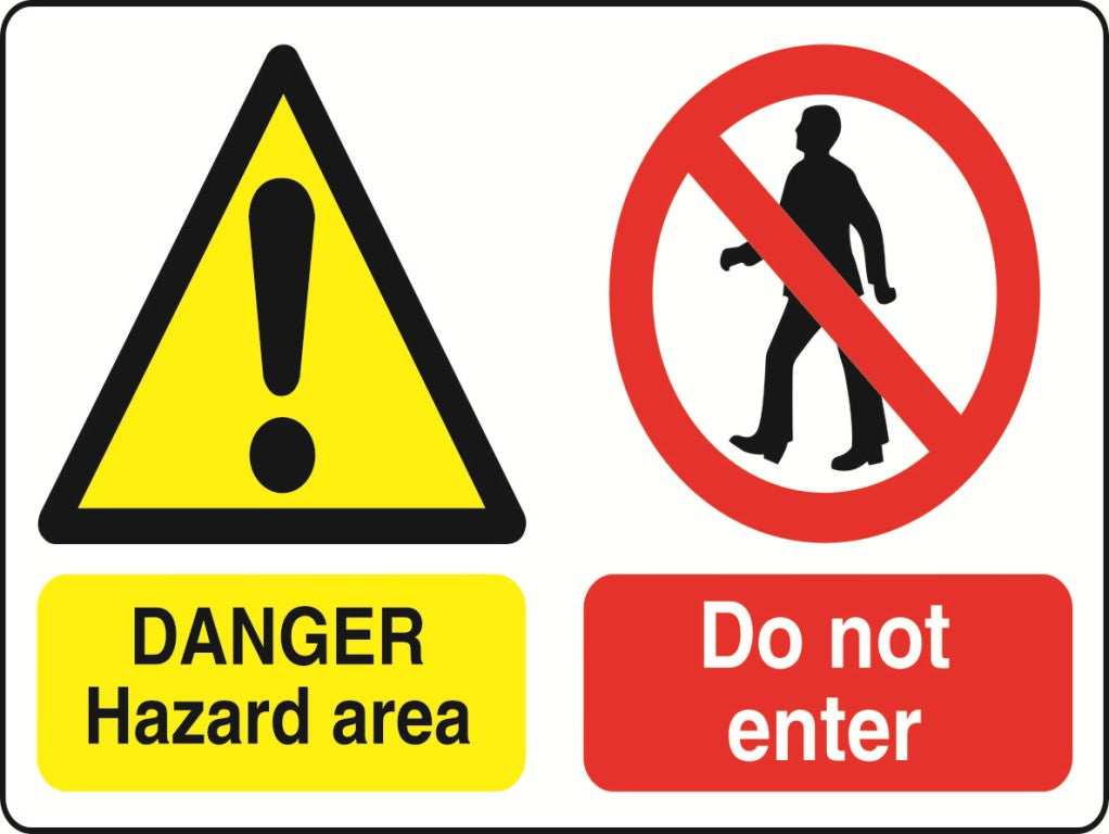 MULTI001-40 Dual Warning Labels Various Designs and Sizes Available
