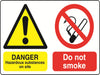 Dual Warning A7 stickers (4x74mm x 105mm) Health And Safety Warning Sticker Latex Printed Various Designs Available MULTI001-40