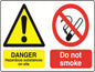 Dual Warning A7 stickers (4x74mm x 105mm) Health And Safety Warning Sticker Latex Printed Various Designs Available MULTI001-40