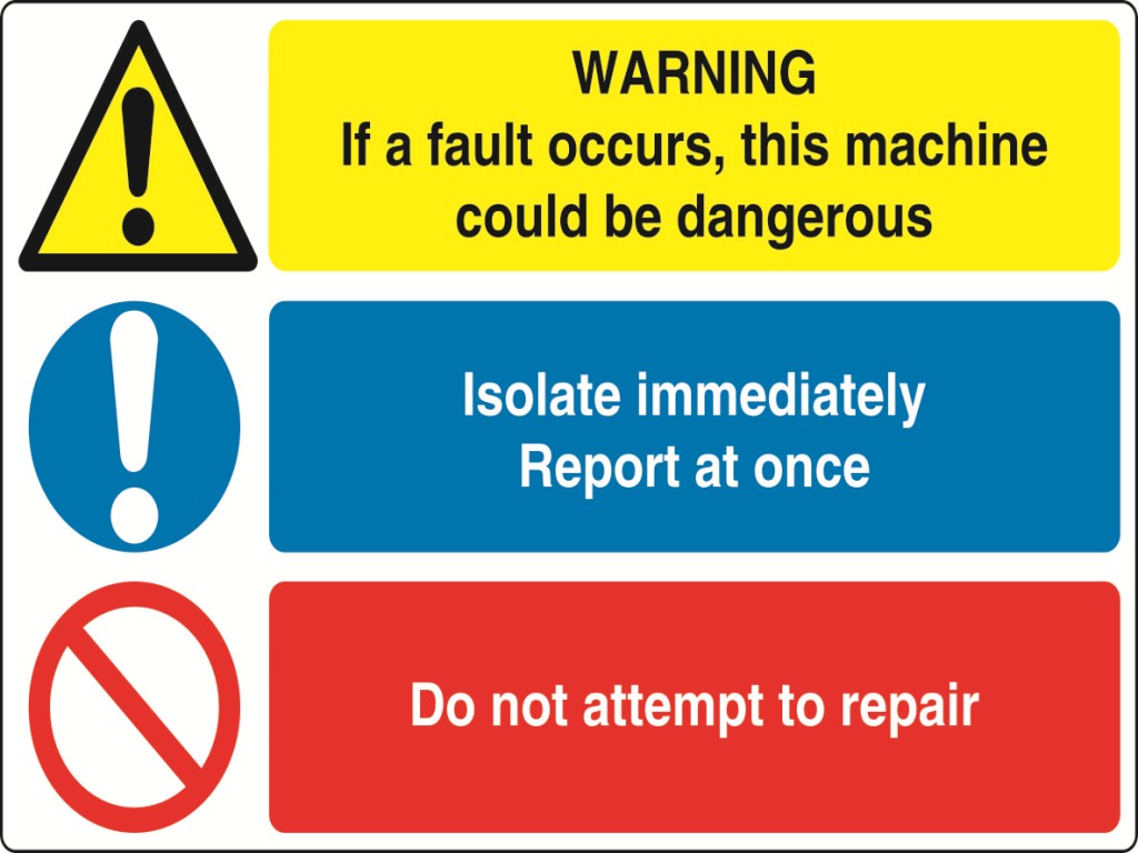 MULTI001-40 Dual Warning Labels Various Designs and Sizes Available