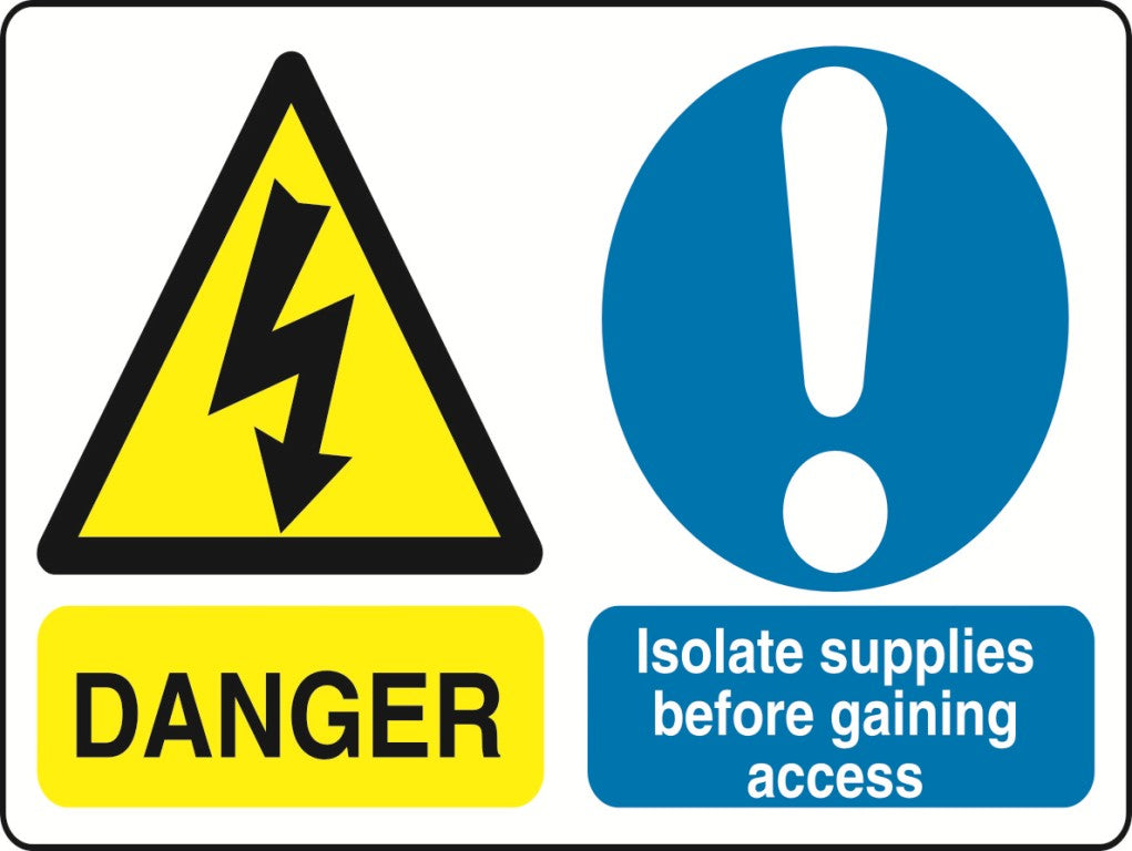 MULTI001-40 Dual Warning Labels Various Designs and Sizes Available